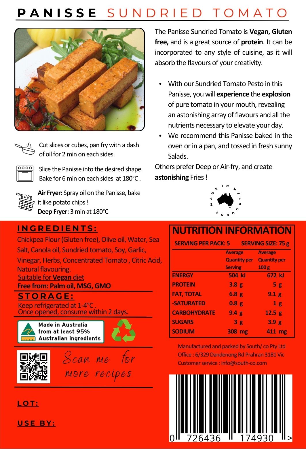 Panisse Sundried Tomato
